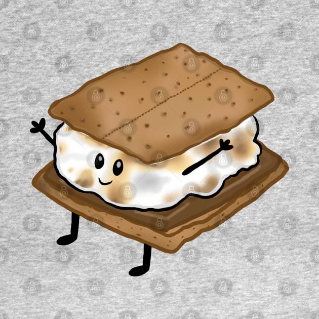 Smores Cartoon Character by RoserinArt